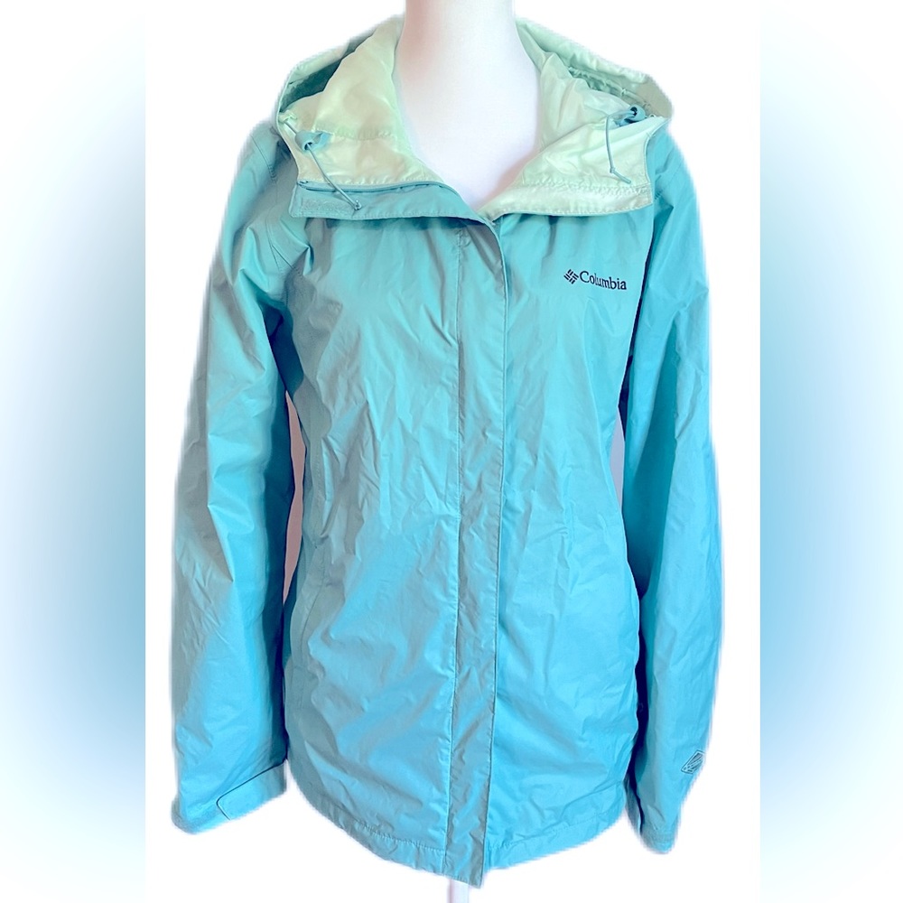 Columbia Light Blue Rain Jacket REI